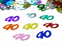 Number 40 Confetti, Rainbow Metallic